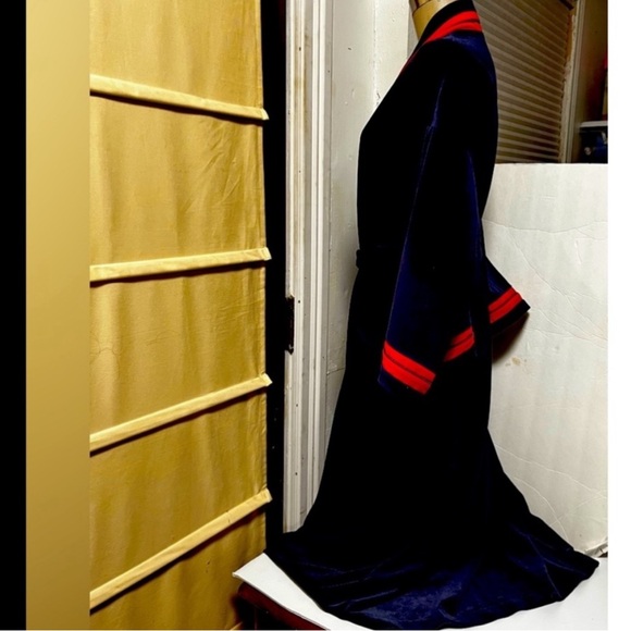 Christian Dior Navy and Red Men's Robe smoking jacket - Picture 11 of 15
